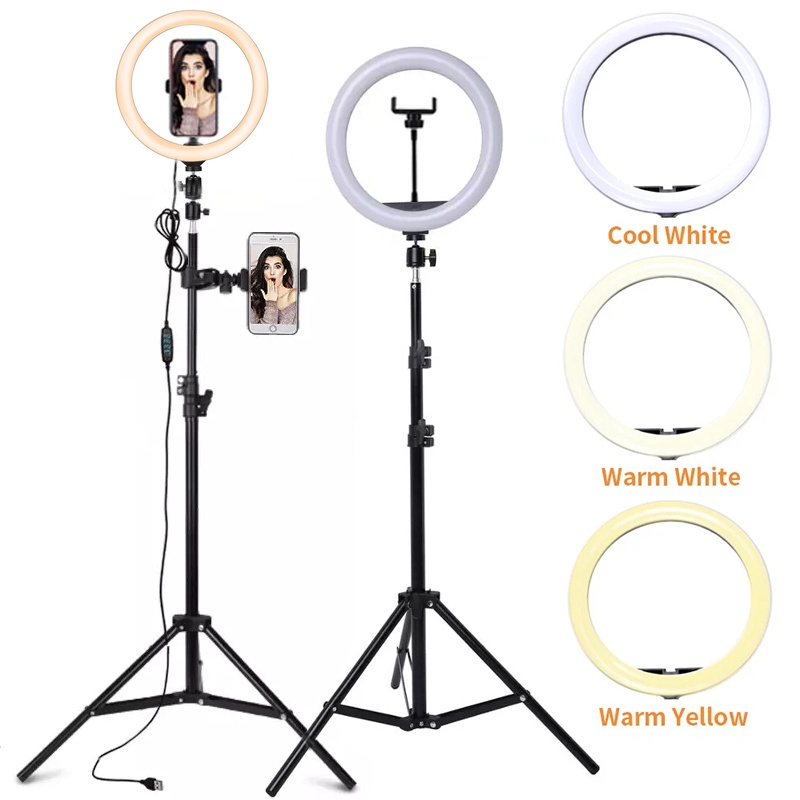 Photography Lighting Tool - 6/10/12 Zoll LED-Selfie-Ringlicht, dimmbar, für Fotografie,