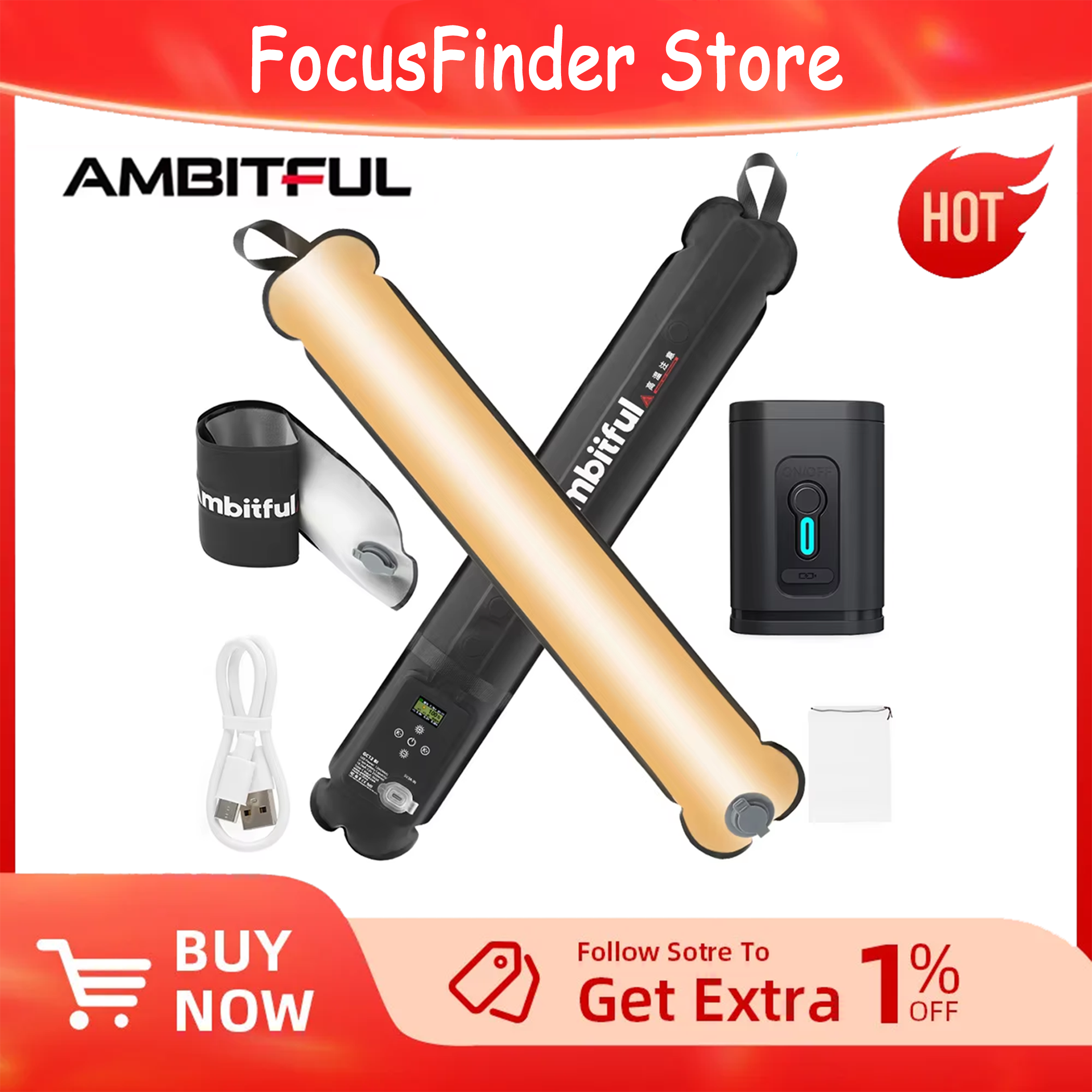 Photography Mobile Lighting - Ambitful GC12 Gold Crow Aufblasbare Stablampe