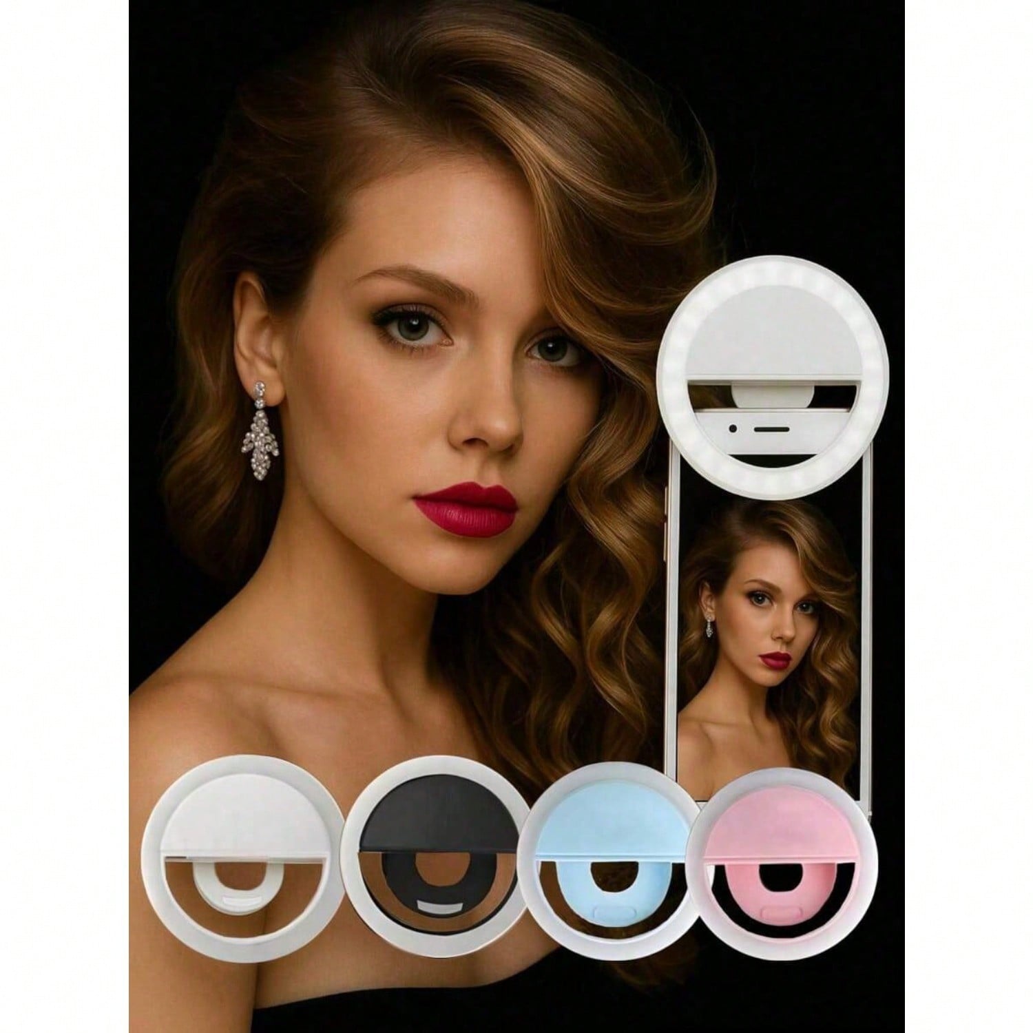 Photography Lighting Tool - Blitzangebot: 1 Stück tragbare LED-Selfie-Leuchte, USB-wiederaufladbare