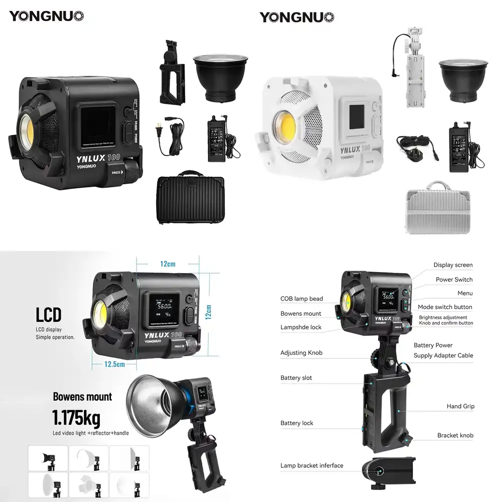Lighting In Photography Studio - YONGNUO YNLUX100 100W 3200K-5600K Kompaktes Handgehaltenes
