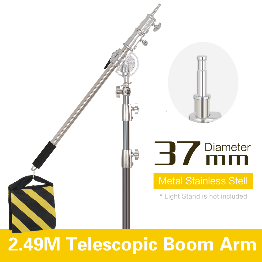 Photography Lighting For Products - 2,49 m Länge Kreuzarm Edelstahl Kit