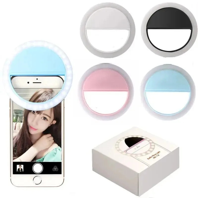 Photography Lighting Tool - Clip-On LED Selfie-Ringlicht, Einstellbare Helligkeit Handybeleuchtung