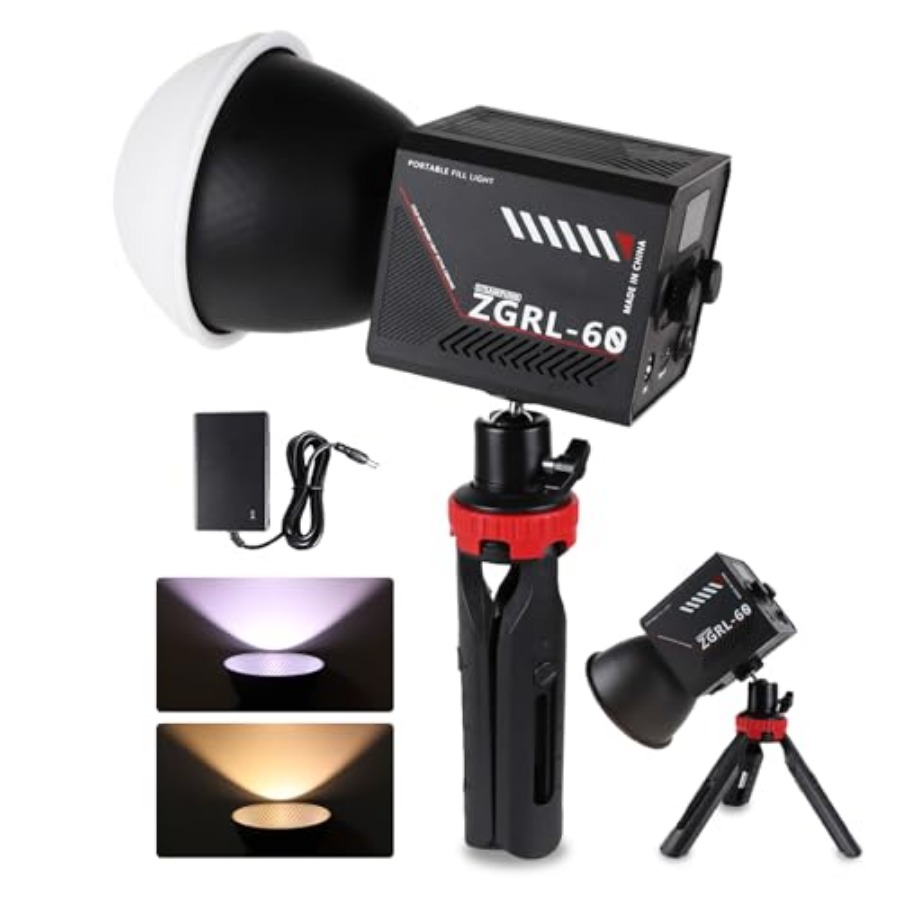 Lighting In Photography Studio - 60W COB LED-Videoleuchte, tragbar mit 8000