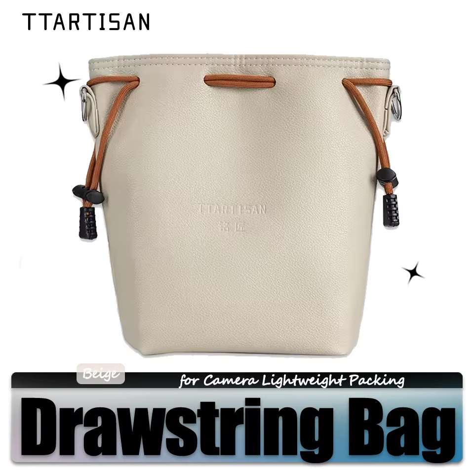 Photography Lighting Weight Bags - TTARTISAN Beige Kordelzugtasche für Kameraobjektive, leichte