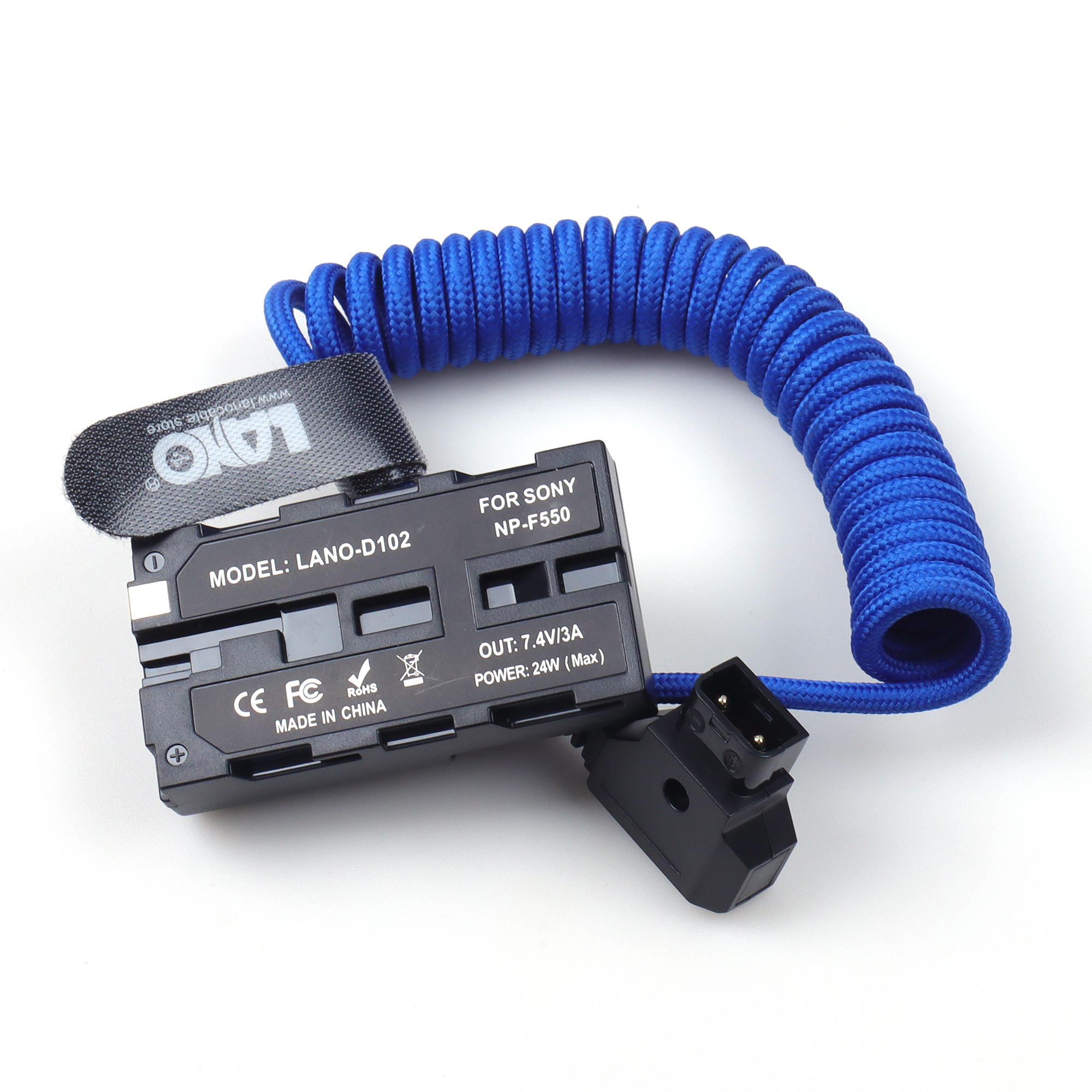 Photography Lighting For Dummies - D-Tap auf NP-F550 Dummy-Akku mit Spiralkabel