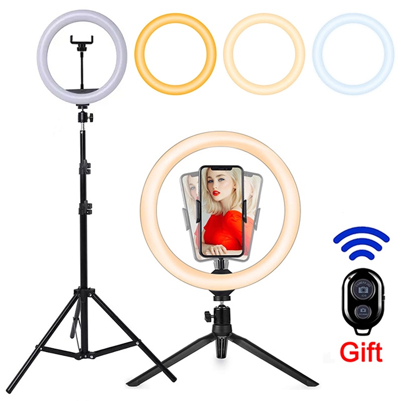Photography Lighting Tool - 16/26/33 cm LED-Selfie-Ringbeleuchtung, dimmbar, fotografisch, mit