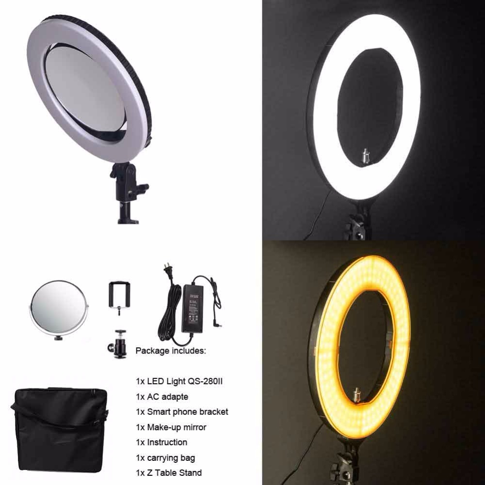 Photography Lighting Learning - 10'' QS-280II 95RA Bicolor LED Ring