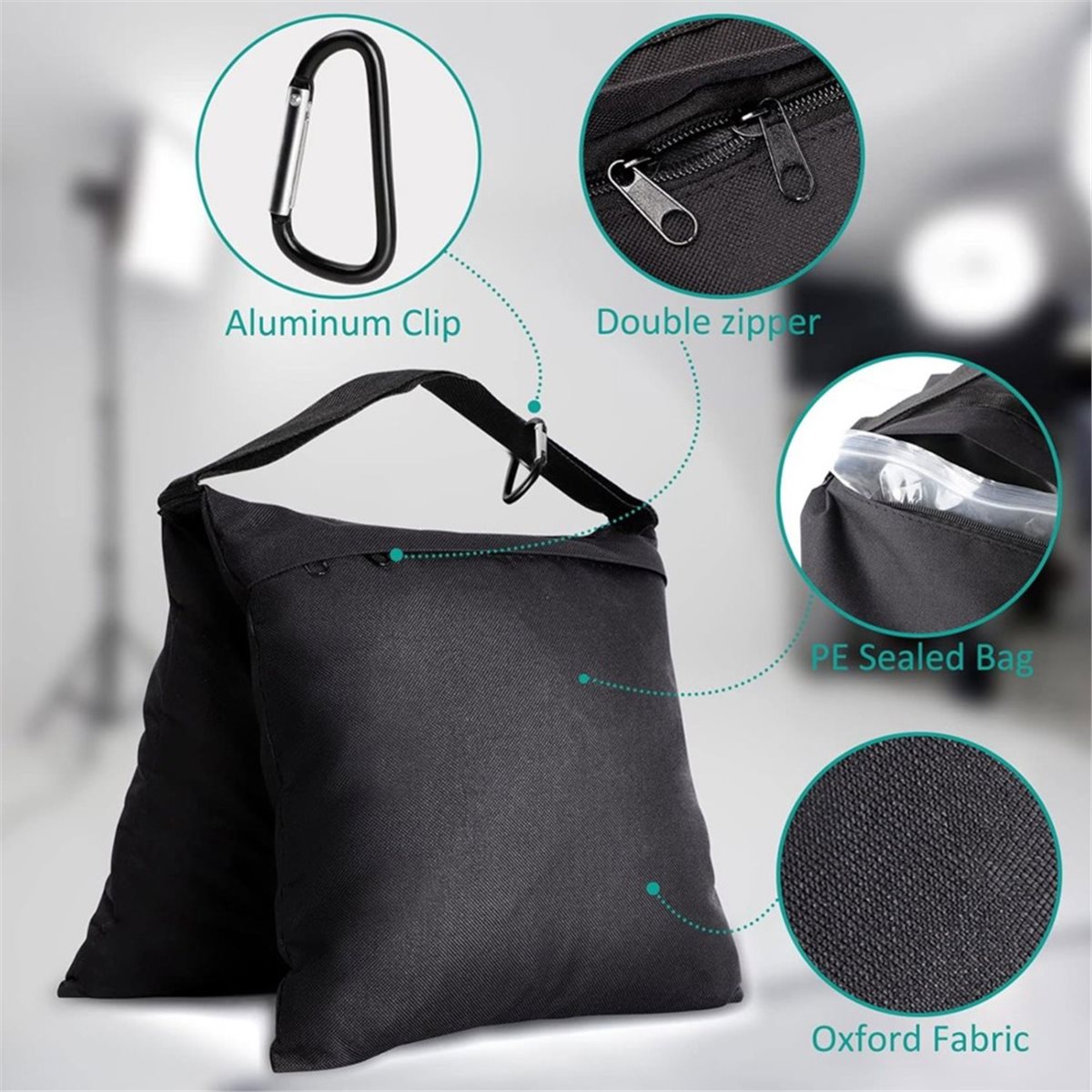 Photography Lighting Weight Bags - 8er-Pack Sandsäcke, Gewichtsbeutel für Lichtstative, Fotografie-
