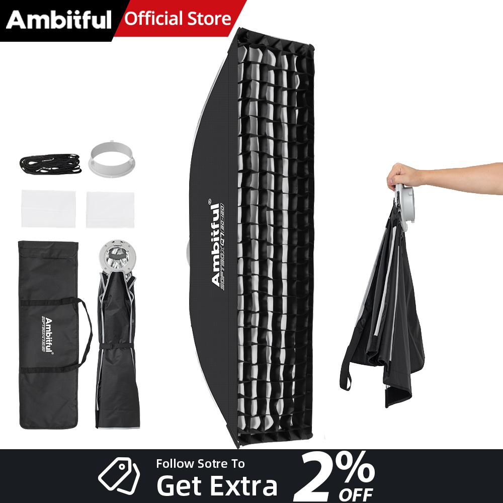 Photography Lighting For Products - AMBITFUL Q7-II 30*120cm Bowens Mount Streifen-Softbox