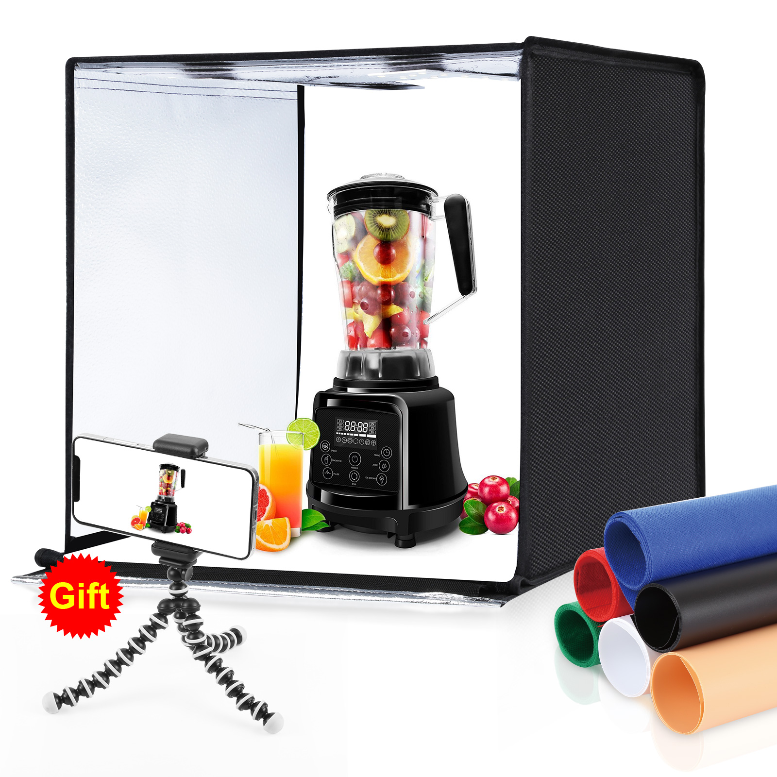 Photography Lighting For Products - PULUZ 60 cm Fotostudio-Leuchtkasten, tragbar, 5500