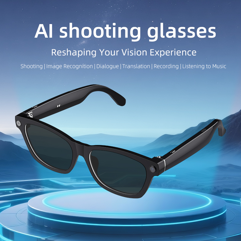 Photography Lighting Ai - KI-Bluetooth-Smart-Brille, Bluetooth-Kopfhörer, Fotografie, Anruf, Musik, Videoaufzeichnung,