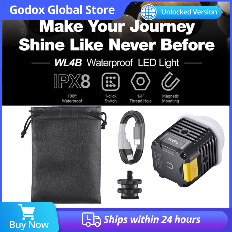 Photography Mobile Lighting - Auf Lager: Godox WL4B 5600K Wasserdichtes
