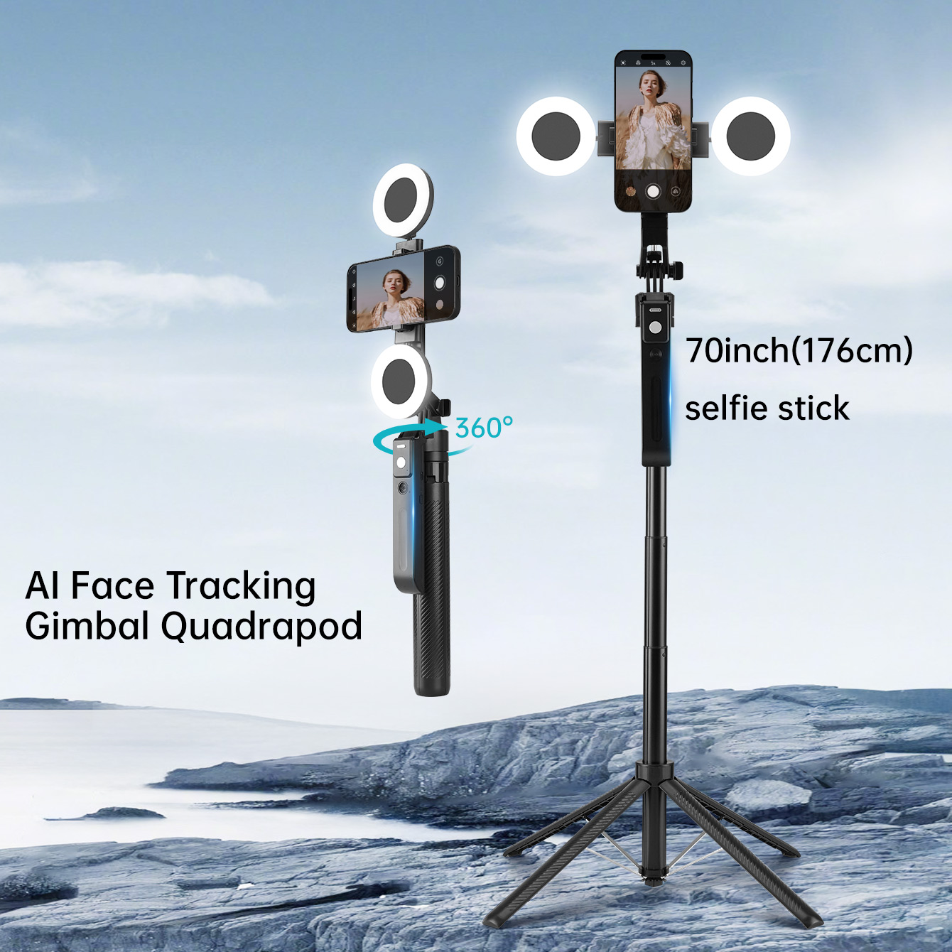 2025 Neuer KI-Selfie-Stick Sta – Photography Lighting Ai Bewertung und Preis