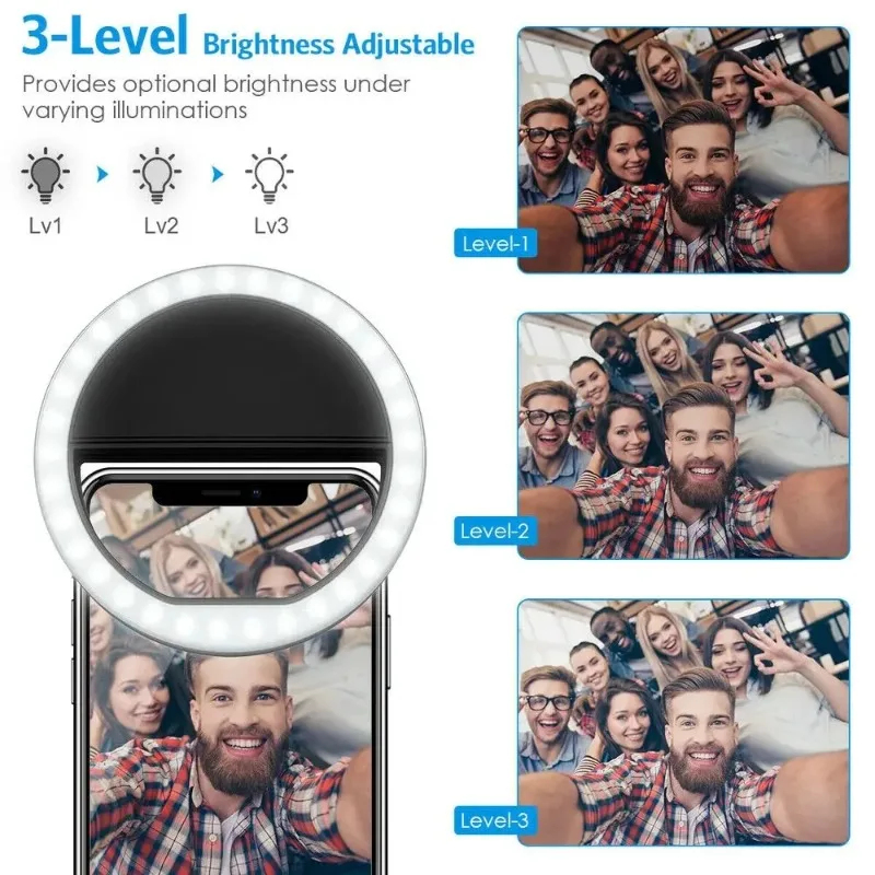 Clip-On LED Selfie-Ringlicht,  – Photography Lighting Tool Bewertung und Preis
